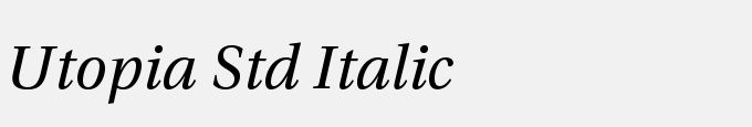 Utopia Std Italic